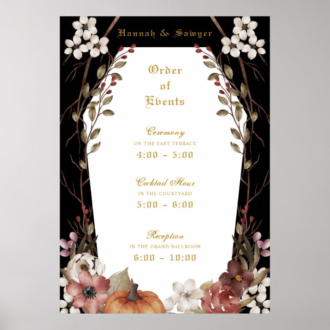 Póster 'Til Death Do Us Part Halloween Welcome Wedding (Frente)