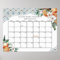 Tile Citrus Toscana Baby Shower adivina fecha de v