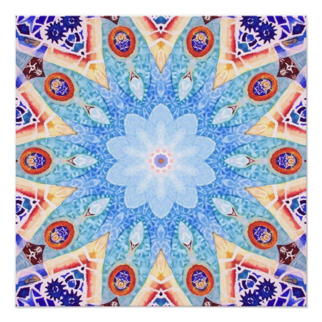 Póster Tile de Gaudí. (Anverso)