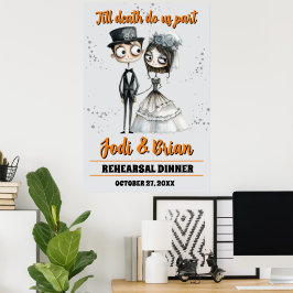 Póster Till Death Do Us Part Halloween Wedding Welcome