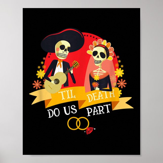 Póster Till Death Do Us Part Sugar Skull Wedding Bride Gr (Frente)