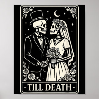 Póster Till Death Skeleton Love Couples Gothic Wedding Br