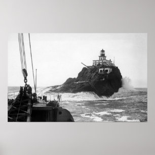 Póster Tillamook, faro de Oregon de la nave Photograp
