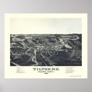 Póster Tilton, NH Panoramic Map - 1884