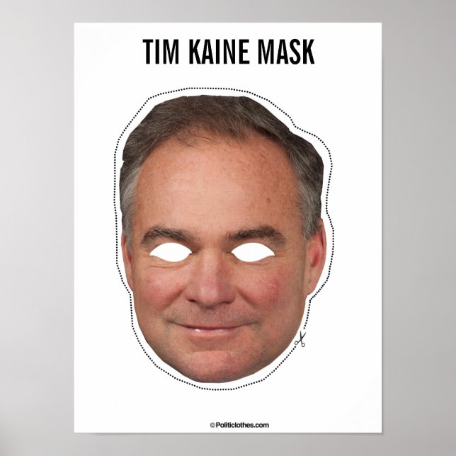 Póster Tim Kaine Mask Cutout (Frente)