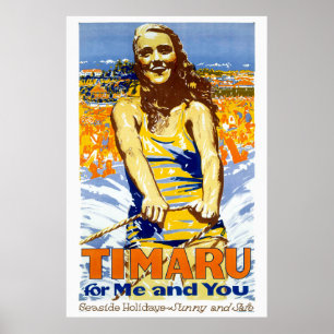 Póster Timaru para mí y tu afiche de la época 1935