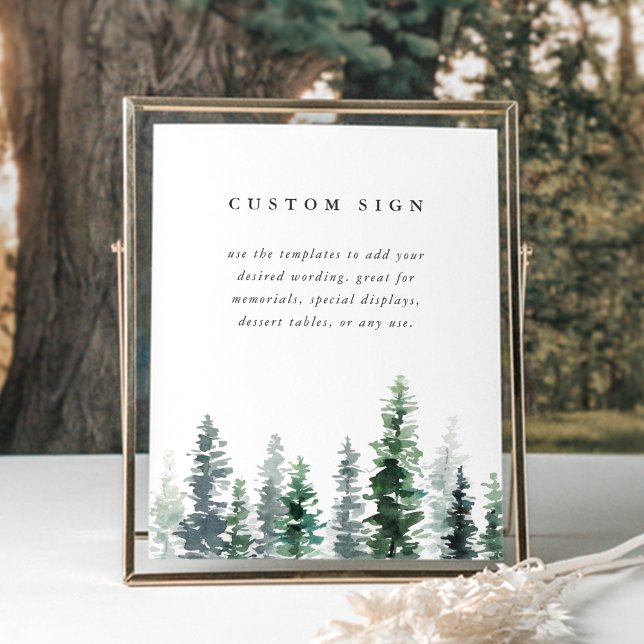 Póster Timber Grove Custom Wedding Sign Template (Subido por el creador)