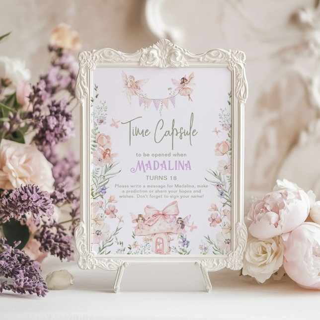 Póster Time Capsule Whimsical garden Fairy First Birthday (Subido por el creador)