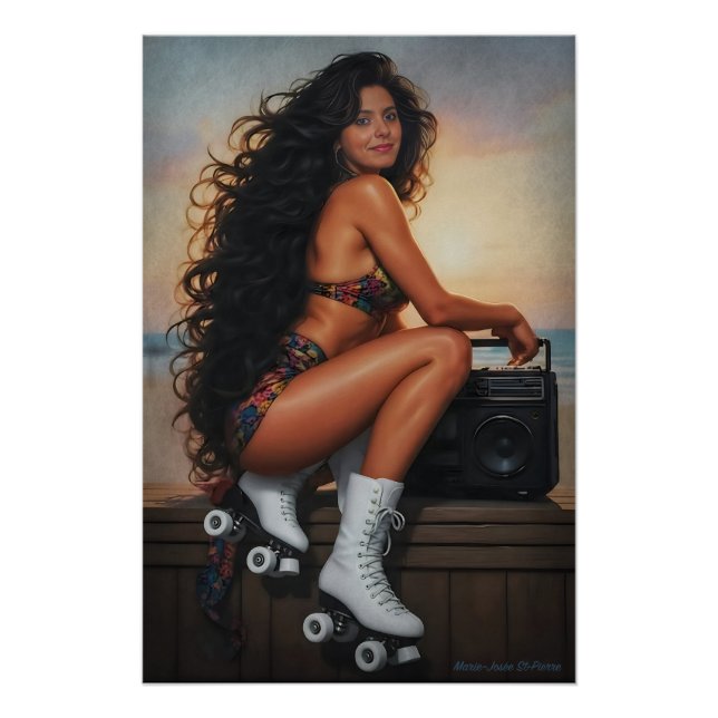 Póster Time Traveler: 80s Roller Skate Dreams (Anverso)