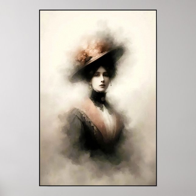 Póster Timeless Elegance In Smoky Portrait (Frente)