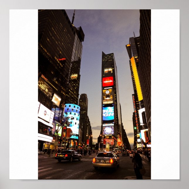 Póster Times Square de noche (Frente)