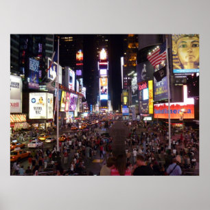 Póster Times Square de noche