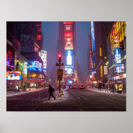 Póster Times Square invernal