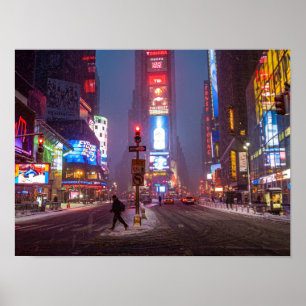 Póster Times Square invernal
