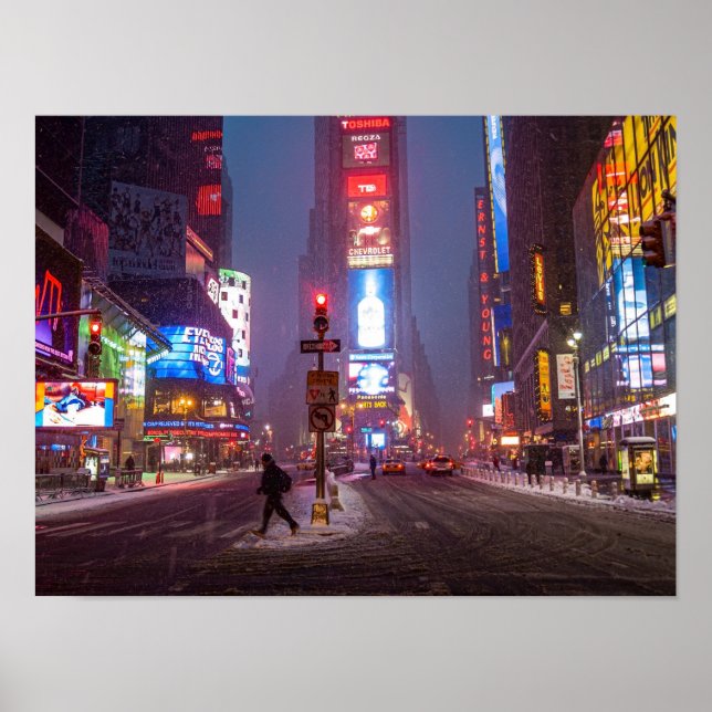 Póster Times Square invernal (Frente)