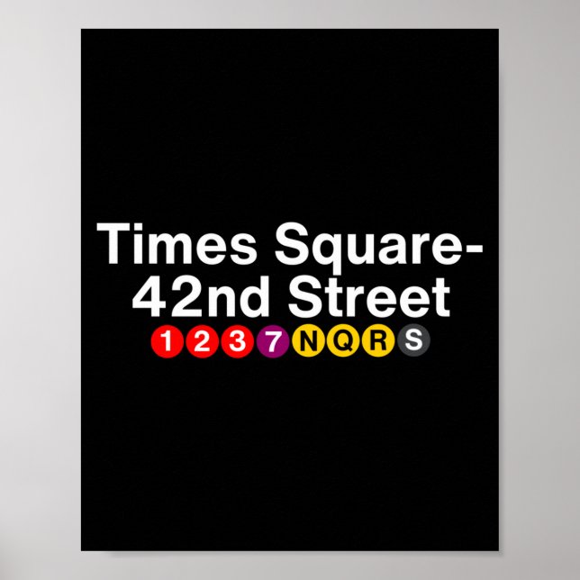 Póster Times Square New York Subway Station Signs, Nyc Tr (Frente)