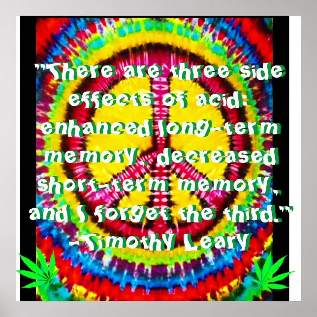 Póster Timothy Leary Quote Poster WakNBak Media (Frente)