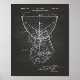 Póster Timpani 1950 Patent Art - Chalkboard