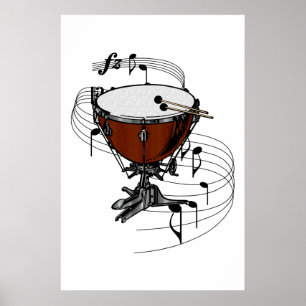 Póster Timpani (tambor de la caldera)