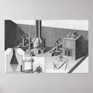 Póster Tin workshop, engraved by Benard, Robert