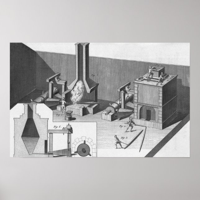Póster Tin workshop, engraved by Benard, Robert (Frente)