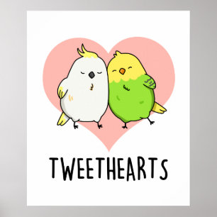 Póster Tinearts Funny Love Birds Pun