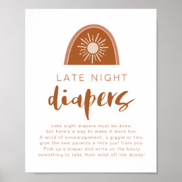 Póster TINLEY Terracotta Arcoiris Tarde Noche Diapers