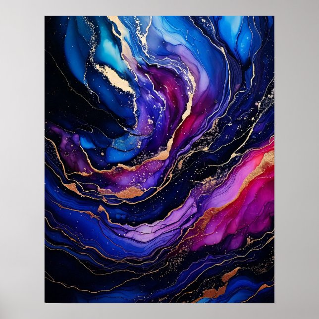 Póster Tinta alcohólica de zafiro antimetista (Frente)