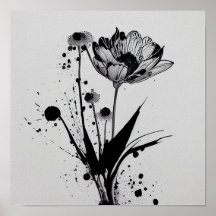 "Tinta de Blooming" - Pintura de flores de bolas d