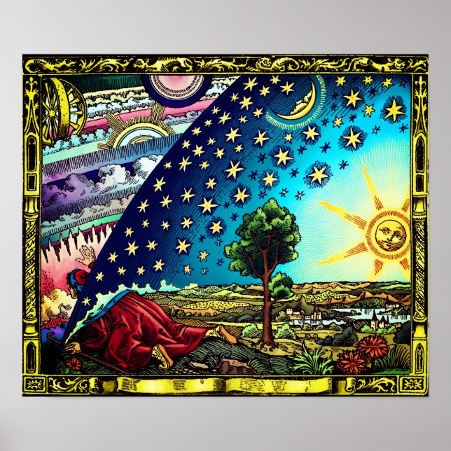 Póster Tinta de contraste de la cúpula Flammarion (Frente)