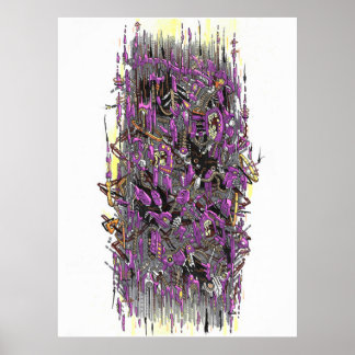 Póster Tinta de tormenta Techno