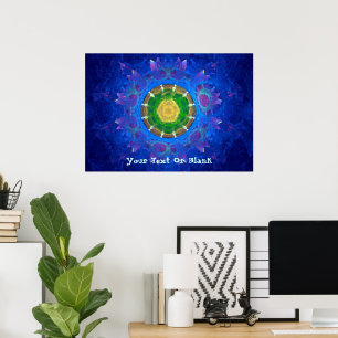 Póster Tinte Amarillo Azul Verdoso