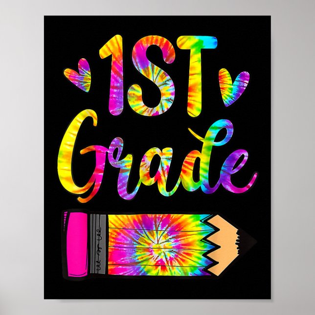 Póster Tinte de Corbata para Maestros de 1er Grado Regres (Frente)