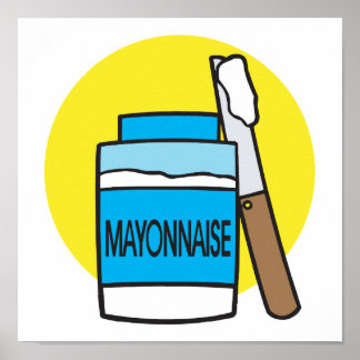 Póster tinte de mayonesa