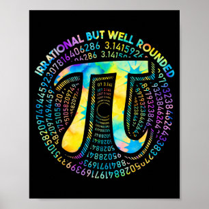 Póster Tinte Irrational Pero Bien Redondo 3.14 Número Pi