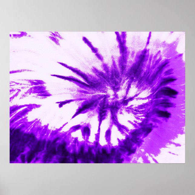 Póster Tinte morado con efecto tie dye (Frente)