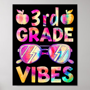 Póster Tinte Tie 3er Grado Vibraciones Maestro Primer Día