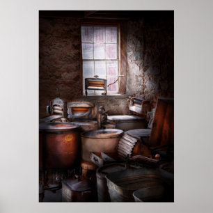 Póster Tintorero - pásele a través del escurridor