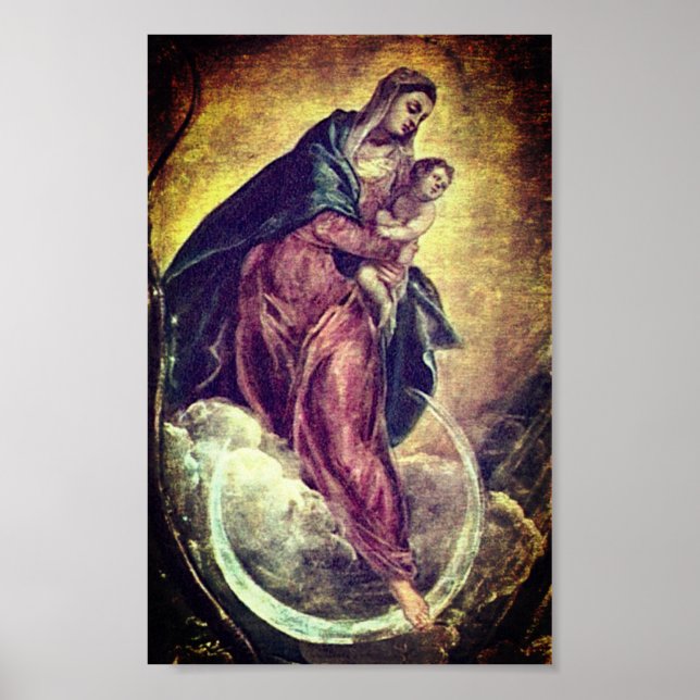 Póster Tintoretto Crescent Moon Madonna Maria Apocalypse (Frente)