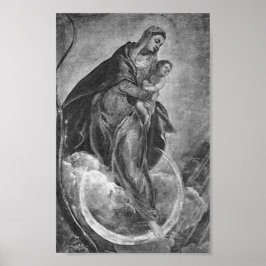 Póster Tintoretto Crescent Moon Madonna Maria Apocalypse