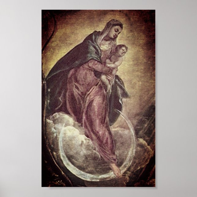 Póster Tintoretto Crescent Moon Madonna Maria Apocalypse (Frente)