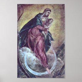Póster Tintoretto Crescent Moon Madonna Mary Apocalypse