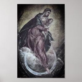 Póster Tintoretto Crescent Moon Madonna Mary Apocalypse