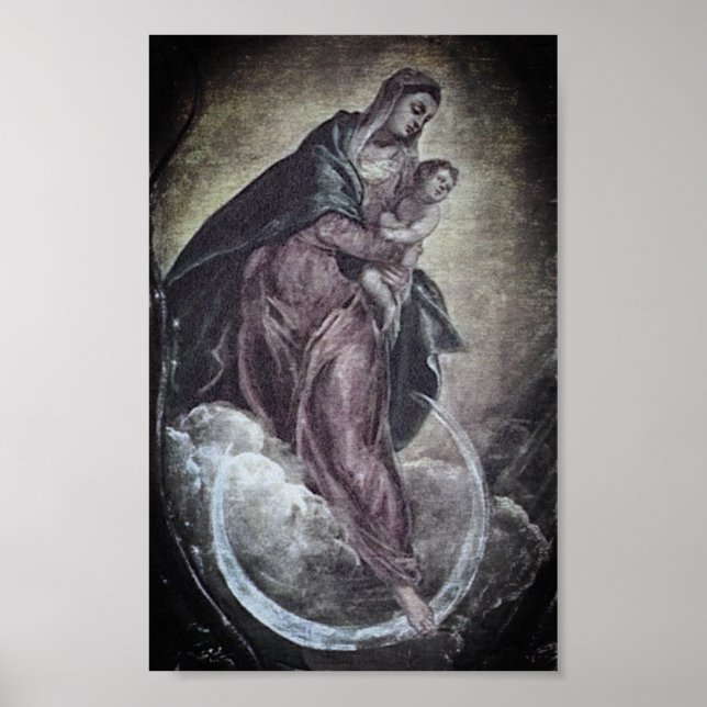 Póster Tintoretto Crescent Moon Madonna Mary Apocalypse (Frente)