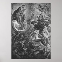 Póster Tintoretto – Kampf des Erzengels Michael mit Satan