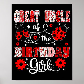 Póster Tío abuelo de la cumpleañera - mariquita familiar