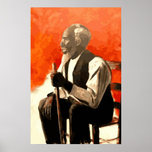 Póster Tío afroamericano del hombre