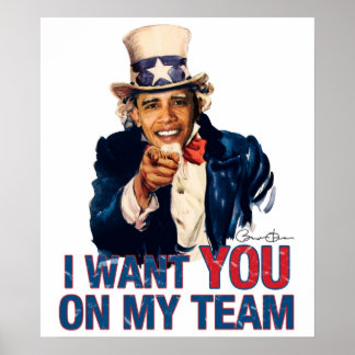 Póster Tío Barack Obama Te Quiero En Mi Equipo