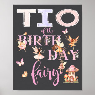 Póster Tío De La Hada De Cumpleaños Cumpleaños Niña Mágic