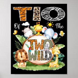 Póster Tío de los dos cumpleaños salvajes del niño segund